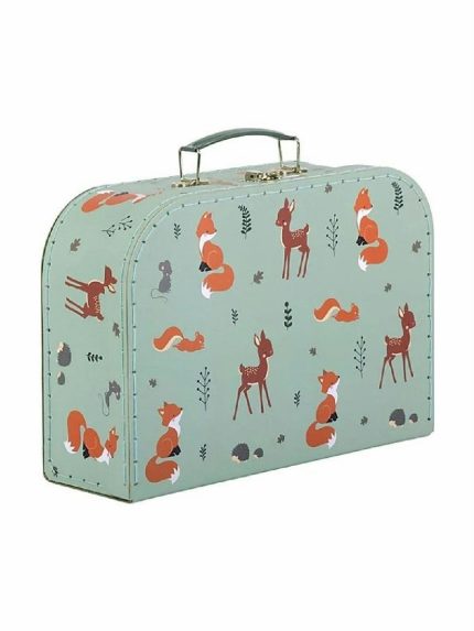 Valigetta portagiochi grande Confezione regalo-Amici della foresta Valigetta in cartoncino robusto: 29x20x9,3 Nursery Idea Regalo