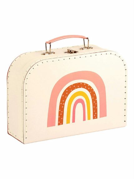 Valigetta portagiochi piccola Confezione regalo-Arcobaleni Valigetta in cartoncino robusto: 25,5x18x8,5 Nursery Idea Regalo