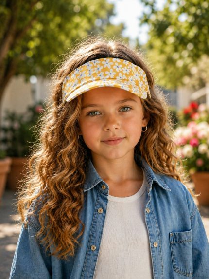 Visiera Daisy Giallo ELLE PORTE - Visiera per Bambina Fantasia Margherite