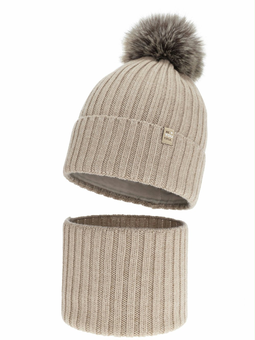 Completo berretto e scaldacollo bambina Terida 7400_11 00 Completo berretto e scaldacollo bambina Terida Completo cappello e collo bambina