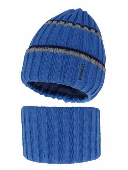 Completo berretto e scaldacollo bambino Bastien Completo cappello e collo bambino