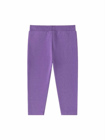 Jeggings felpa neonata Jeggings in cotone stretch con volant, neonata 6-24 mesi