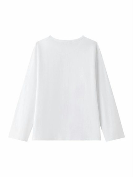 T-Shirt manica lunga bambina T-Shirt a manica lunga Bambina Newness Kids Fata e Fiori in Cotone Stretch 3-9 Anni