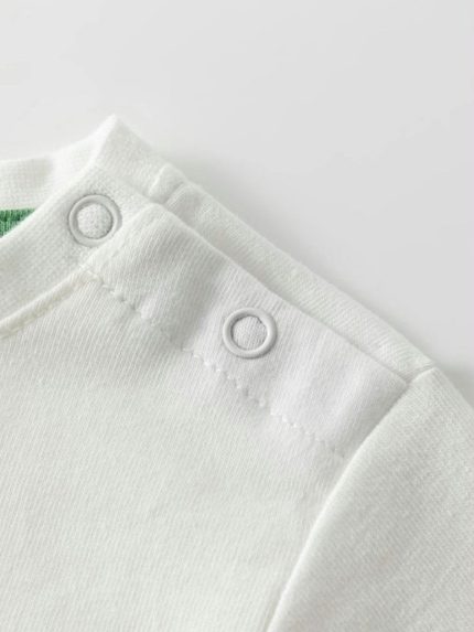 T-Shirt manica lunga neonato T-shirt a manica lunga - 100% cotone - con stampa verdure, neonato 6-24 mesi