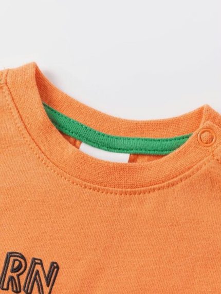 T-Shirt manica lunga neonato T-shirt stampata a manica lunga - 100% cotone - neonato 6-24 mesi