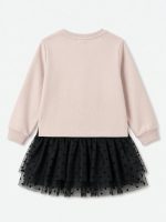 Abito manica lunga bambina Losan – Abito bambina manica lunga con corpino in cotone stretch e gonna in tulle 3/12 anni