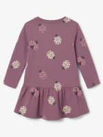 Abito maniche lunghe bambina Losan – Abito fantasia coccinelle bambina in cotone invernale stretch 3/12 anni