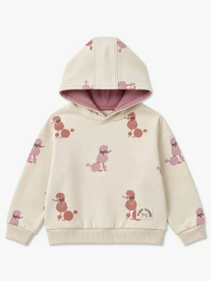 Felpa con cappuccio bambina Felpa Bambina Losan con Cappuccio e Barboncini Rosa | 3-12 Anni