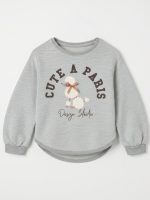 Felpa girocollo bambina Felpa Losan Bambina 2-7 Anni in Cotone Invernale con decoro Barboncino Bouclé