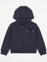 Felpa zip con cappuccio bambina Felpa Losan Bambina Blu Navy con Zip e Cappuccio 3-12 Anni