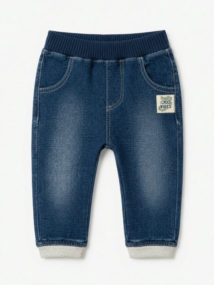 Pantaloni Felpa neonato Losan – Pantaloni Felpa Imbottiti Neonato Effetto Jeans – 6/36 mesi