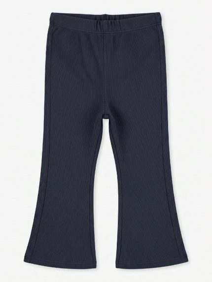 Leggings bambina Leggings a Zampa Losan Bambina 3-12 Anni Blu Navy in Cotone Stretch