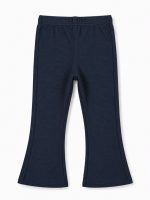 Leggings bambina Leggings a Zampa Losan Bambina 3-12 Anni Blu Navy in Cotone Stretch