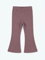 Leggings bambina Leggings a Zampa Losan Bambina 2-7 Anni in Cotone Stretch Rosa Malva