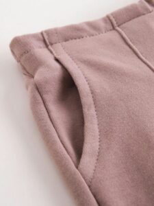 Pantaloni felpa bambina Newness – Pantaloni wide leg bambina in cotone invernale stretch – 3/9 anni