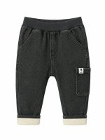 Pantaloni felpa neonato Losan – Pantaloni Felpa Imbottiti Neonato Effetto Denim – 6/36 mesi