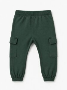 Pantaloni felpa neonato Losan – Pantaloni cargo in felpa neonato cotone invernale stretch 6/36 mesi