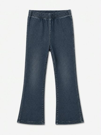Pantaloni zampa bambina Losan – Pantaloni a zampa bambina in cotone stretch con lamé – 3/12 anni