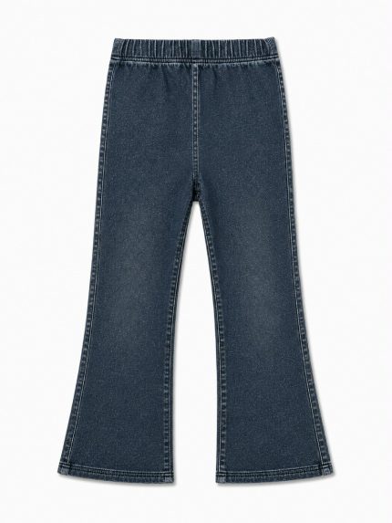 Pantaloni zampa bambina Losan – Pantaloni a zampa bambina in cotone stretch con lamé – 3/12 anni