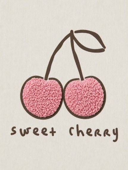 T-Shirt manica lunga neonata Losan - T-shirt manica lunga Sweet Cherry neonata 100% cotone - 6/24 mesi