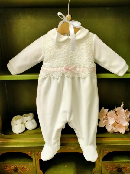 Tutina neonata Tenerezze Tutina Neonata in Ciniglia - Teto&Tatta Made in Italy Made in Italy Nascita Lei Tenerezze Idea Regalo Corredino
